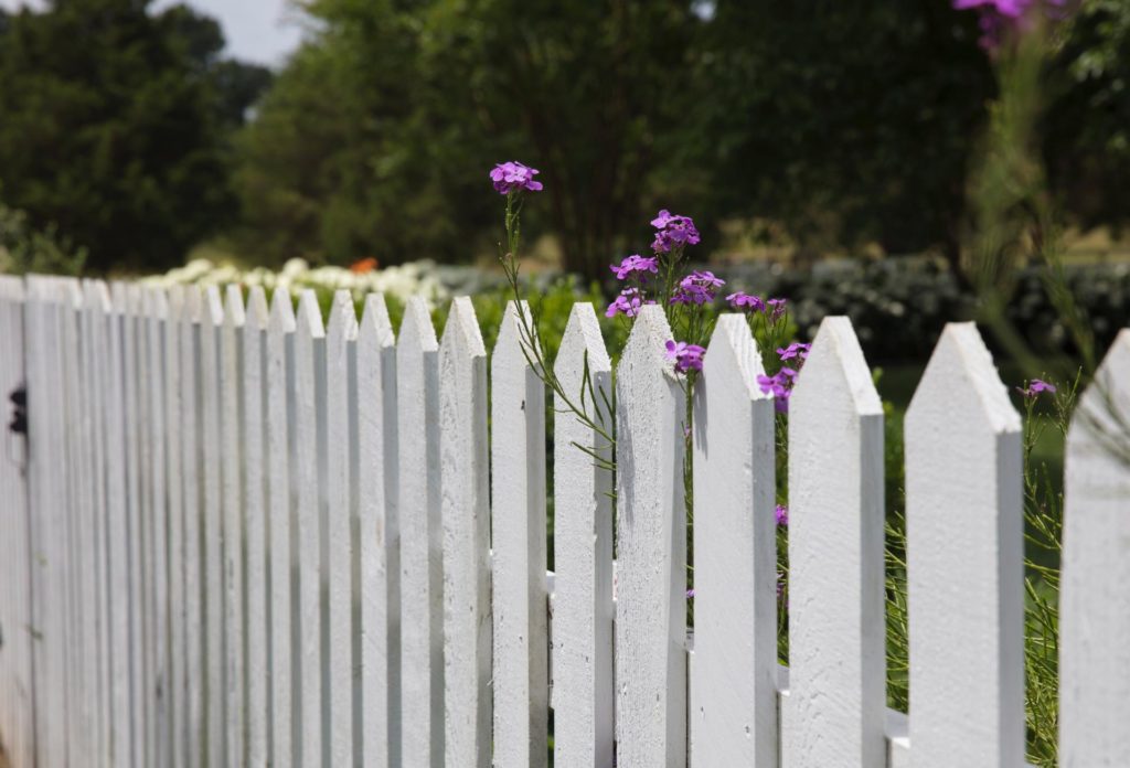 White picket fence.